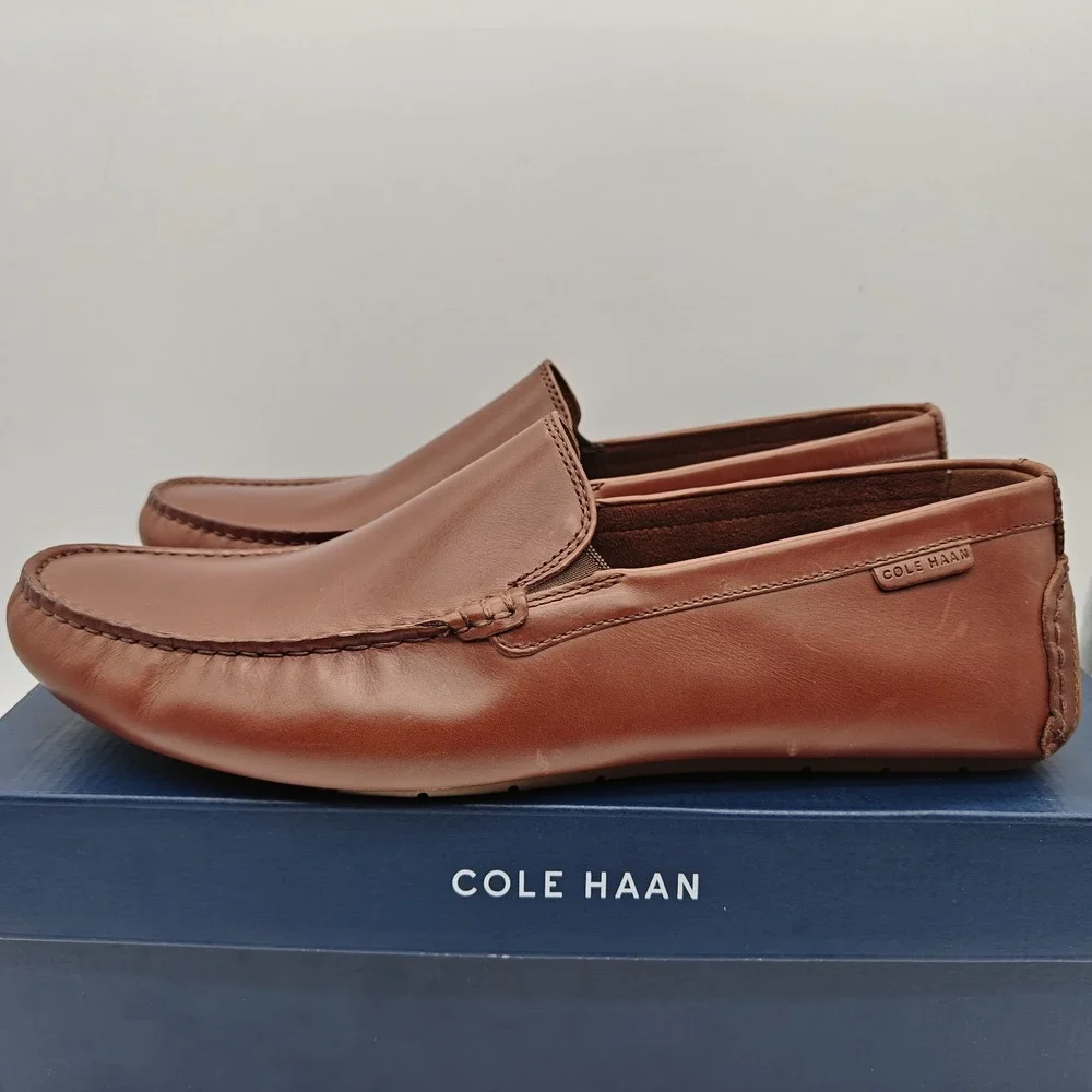 Cole Haan Grand+ Venetian Driving Loafers Mens 11.5 M Woodbury Gum C38825